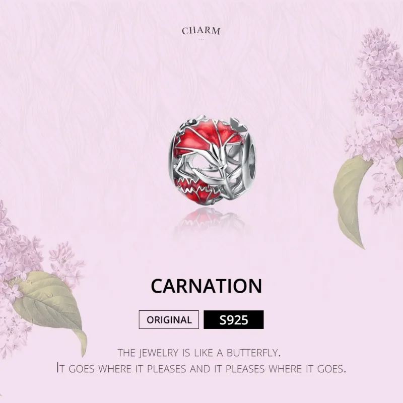 (zdjęcie do) Charms Typu Pandora Goździk - BSC097 - Wyświetl 6