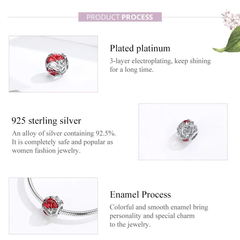 (zdjęcie do) Charms Typu Pandora Goździk - BSC097 - Wyświetl 8