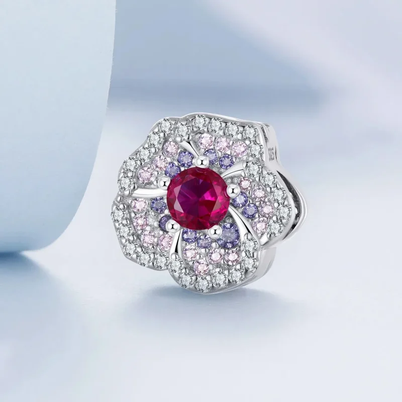 (zdjęcie do) Charms Typu Pandora Gradientowe Kwiaty - BSC625 - Wyświetl 2