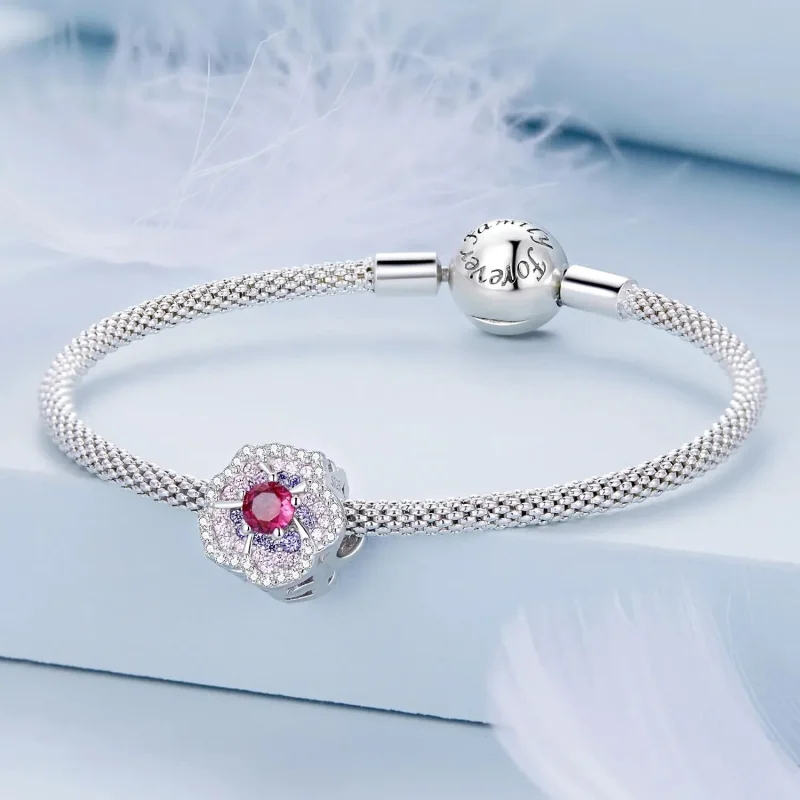 (zdjęcie do) Charms Typu Pandora Gradientowe Kwiaty - BSC625 - Wyświetl 4