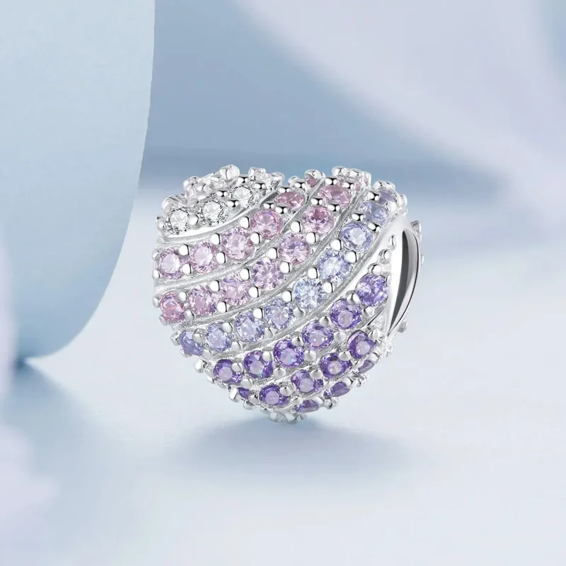 (zdjęcie do) Charms Typu Pandora Gradientowe serce - BSC624 - Wyświetl 2