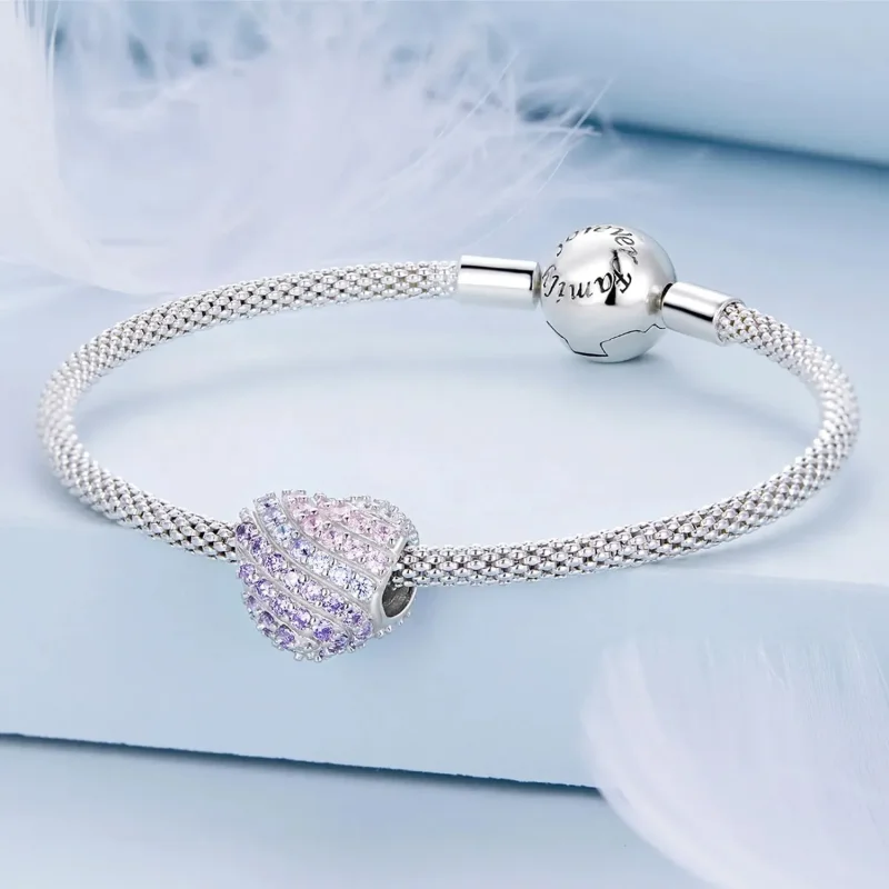 (zdjęcie do) Charms Typu Pandora Gradientowe serce - BSC624 - Wyświetl 4