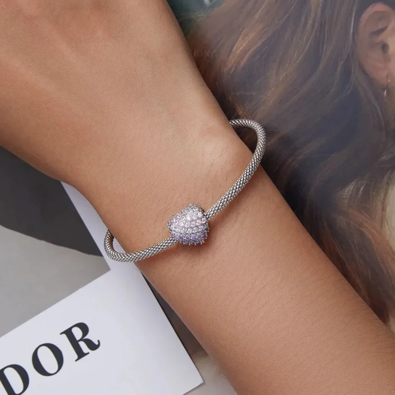 (zdjęcie do) Charms Typu Pandora Gradientowe serce - BSC624 - Wyświetl 5