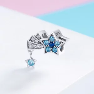 Charms Typu Pandora Gwiazdki z szafirową biżuterią - SCC912