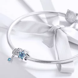 Charms Typu Pandora Gwiazdki z szafirową biżuterią - SCC912