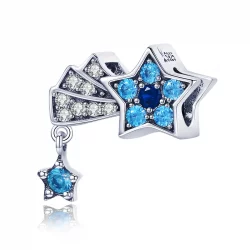 Charms Typu Pandora Gwiazdki z szafirową biżuterią - SCC912