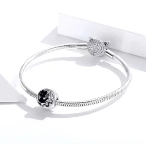 Charms Typu Pandora Halloweenowy czarny kot - BSC325