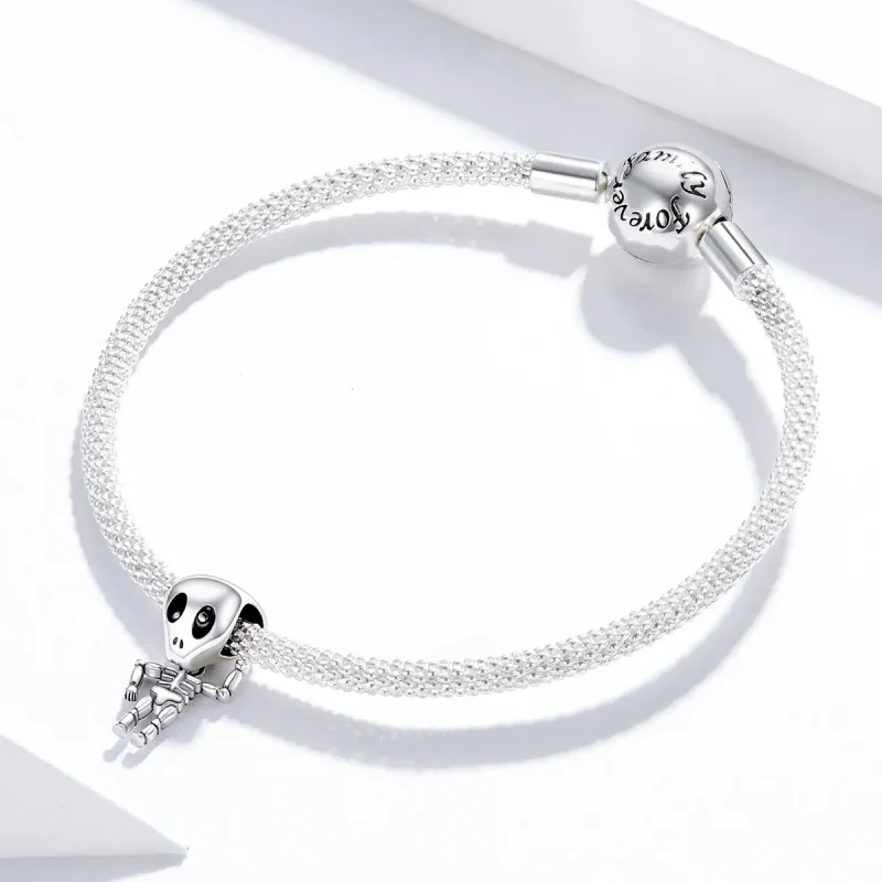 (zdjęcie do) Charms Typu Pandora Halloweenowy człowiek z czaszką - SCC1617 - Wyświetl 3