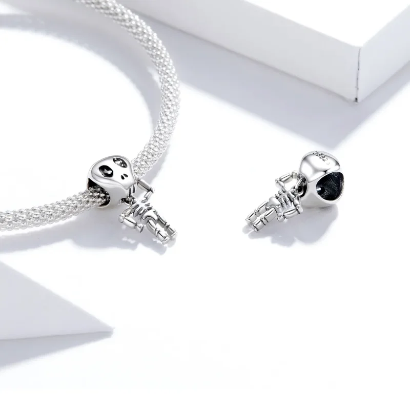 (zdjęcie do) Charms Typu Pandora Halloweenowy człowiek z czaszką - SCC1617 - Wyświetl 4