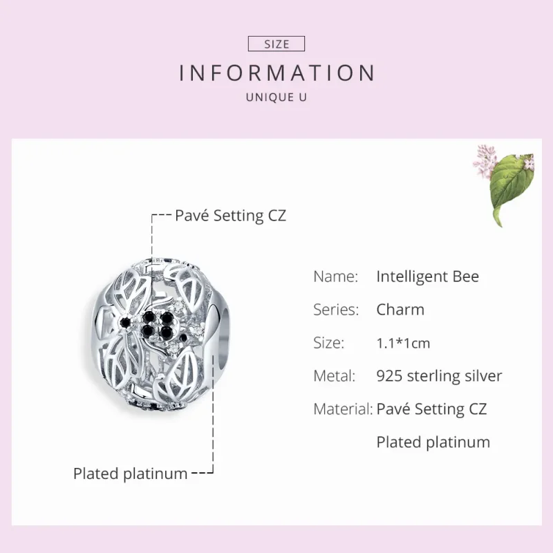 (zdjęcie do) Charms Typu Pandora Inteligentna pszczoła - BSC200 - Wyświetl 7