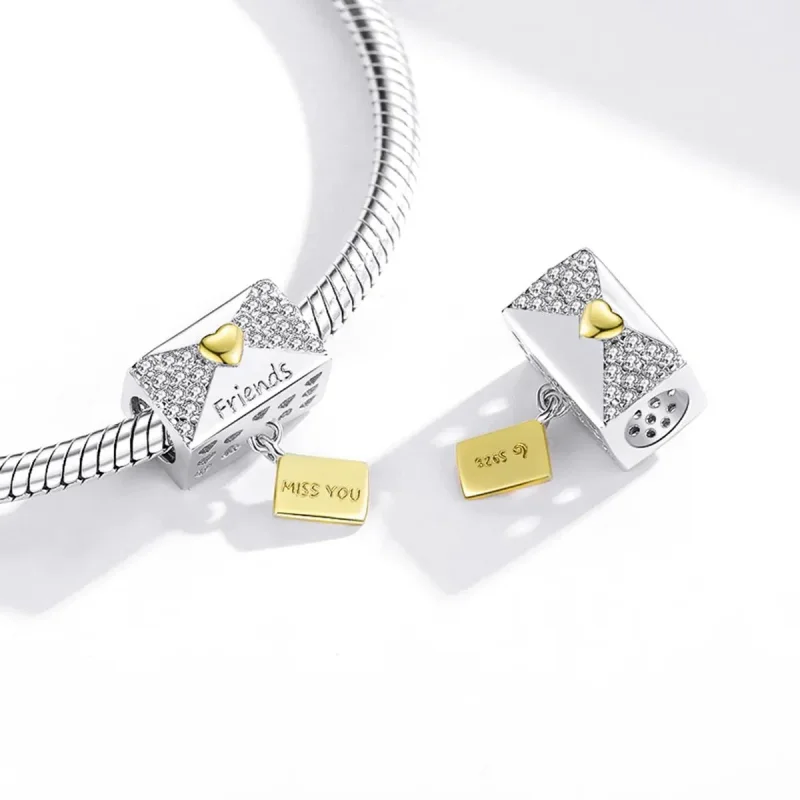 (zdjęcie do) Charms Typu Pandora Intymność - Koperta - BSC468 - Wyświetl 4