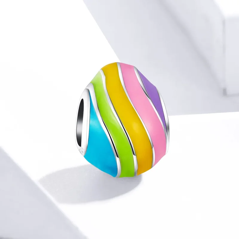 (zdjęcie do) Charms Typu Pandora Jajko wielkanocne - BSC223 - Wyświetl 2