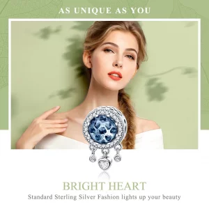 Charms Typu Pandora Jasne Kryształowe Serce - SCC724