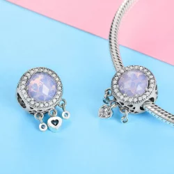Charms Typu Pandora jasne serce - SCC999