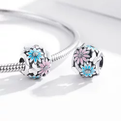 Charms Typu Pandora Jasne stokrotki - SCC1837