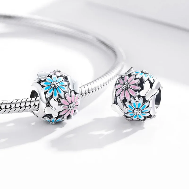 (zdjęcie do) Charms Typu Pandora Jasne stokrotki - SCC1837 - Wyświetl 4