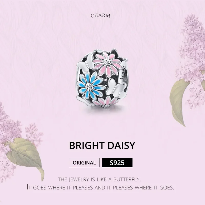 (zdjęcie do) Charms Typu Pandora Jasne stokrotki - SCC1837 - Wyświetl 7