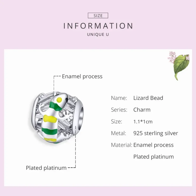 (zdjęcie do) Charms Typu Pandora Jaszczurka - BSC199 - Wyświetl 7