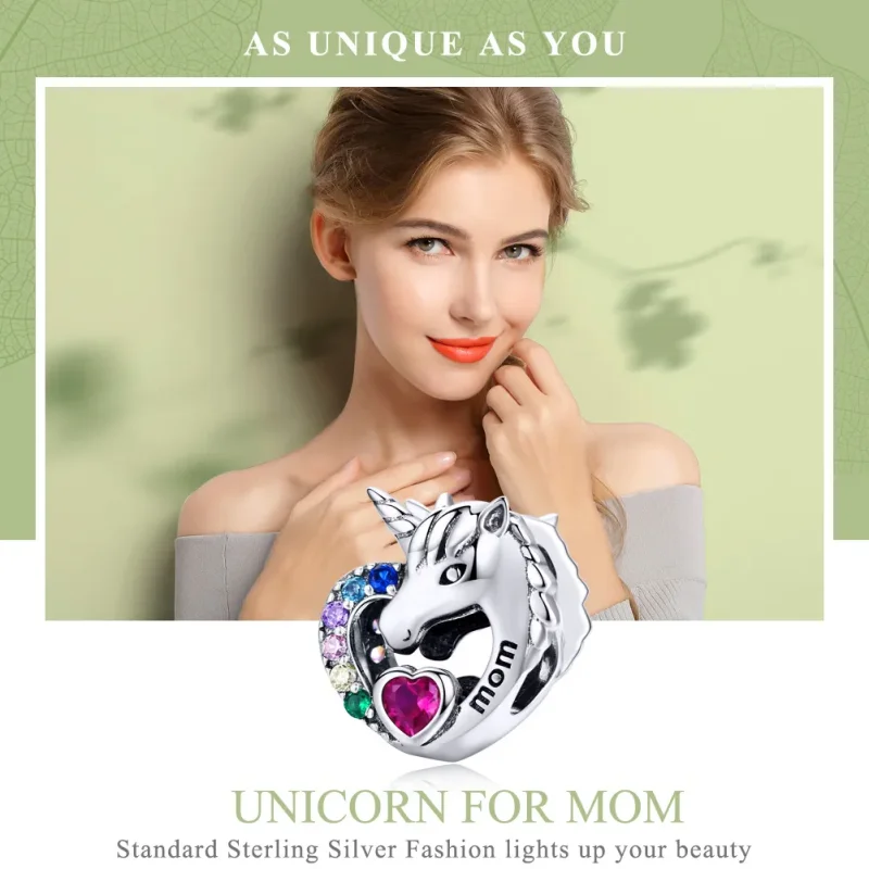 (zdjęcie do) Charms Typu Pandora Jednorożec dla mamy - SCC1160 - Wyświetl 2