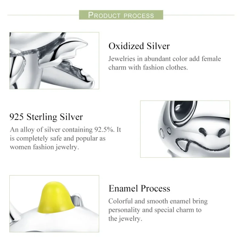 (zdjęcie do) Charms Typu Pandora Jestem Smokiem - BSC060 - Wyświetl 7