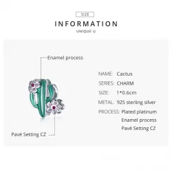 Charms Typu Pandora Kaktus - BSC261