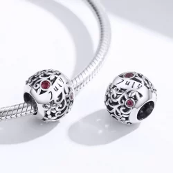 Charms Typu Pandora Kamień narodzin lipcowego granatu - SCC1385-7