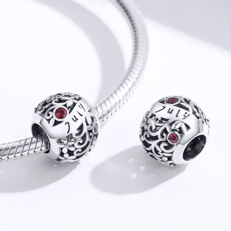 (zdjęcie do) Charms Typu Pandora Kamień narodzin lipcowego granatu - SCC1385-7 - Wyświetl 2