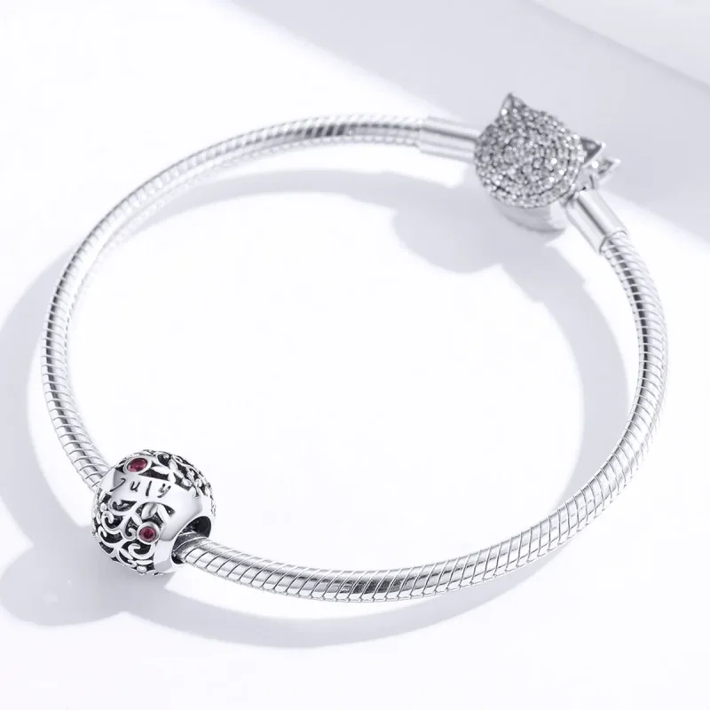 (zdjęcie do) Charms Typu Pandora Kamień narodzin lipcowego granatu - SCC1385-7 - Wyświetl 3