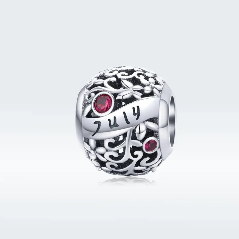 (zdjęcie do) Charms Typu Pandora Kamień narodzin lipcowego granatu - SCC1385-7 - Wyświetl 5