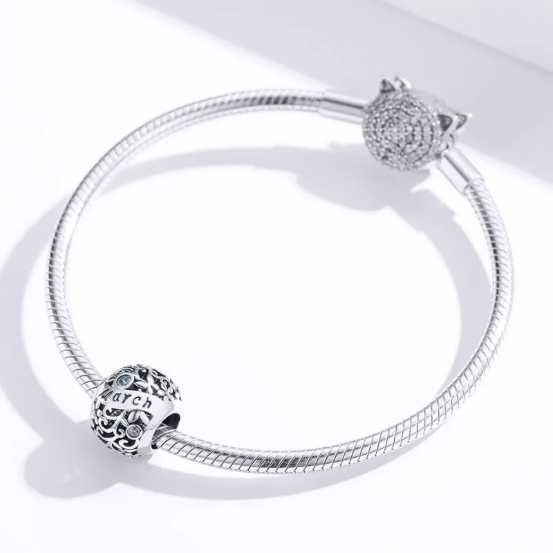 (zdjęcie do) Charms Typu Pandora Kamień narodzin marca - SCC1385-3 - Wyświetl 2