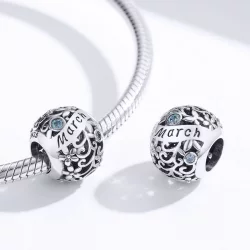 Charms Typu Pandora Kamień narodzin marca - SCC1385-3