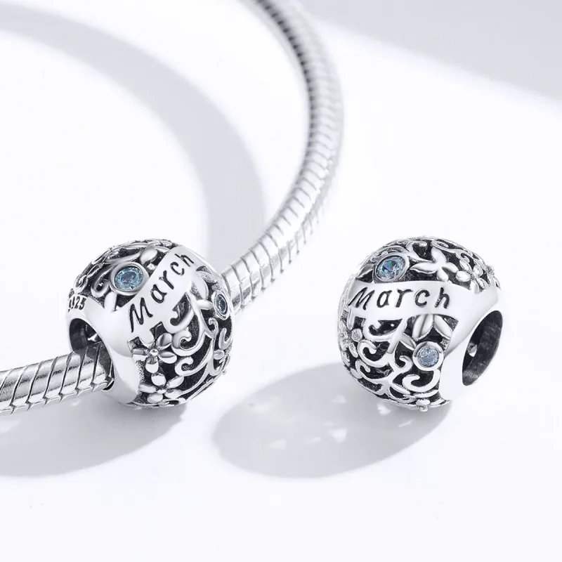(zdjęcie do) Charms Typu Pandora Kamień narodzin marca - SCC1385-3 - Wyświetl 3