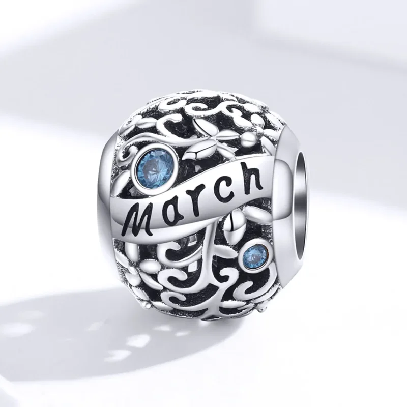 (zdjęcie do) Charms Typu Pandora Kamień narodzin marca - SCC1385-3 - Wyświetl 4
