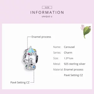 Charms Typu Pandora Karuzela - SCC1499