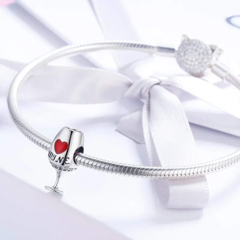(zdjęcie do) Charms Typu Pandora Kieliszek do czerwonego wina - SCC788 - Wyświetl 4