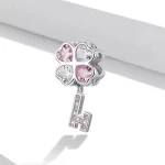 Charms Typu Pandora Klucz koniczyny serca - SCC2123