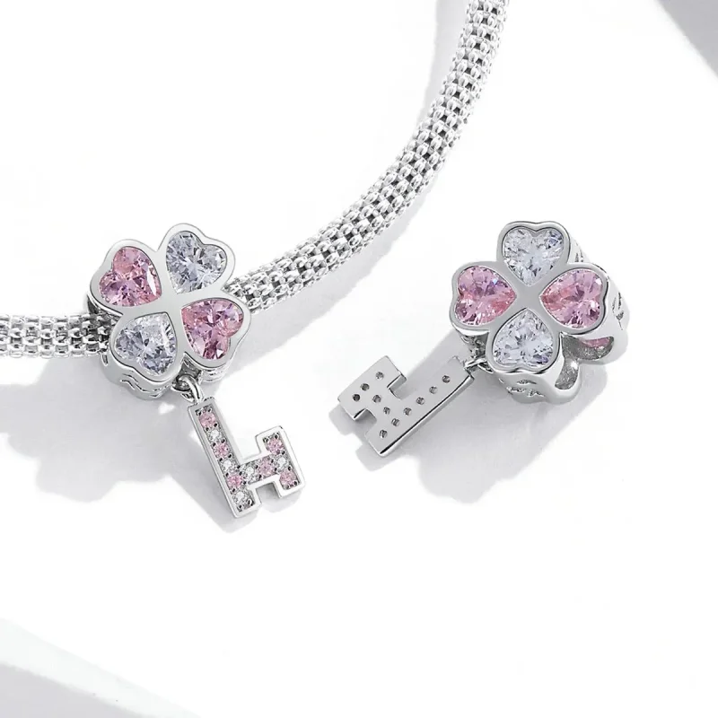 (zdjęcie do) Charms Typu Pandora Klucz koniczyny serca - SCC2123 - Wyświetl 4