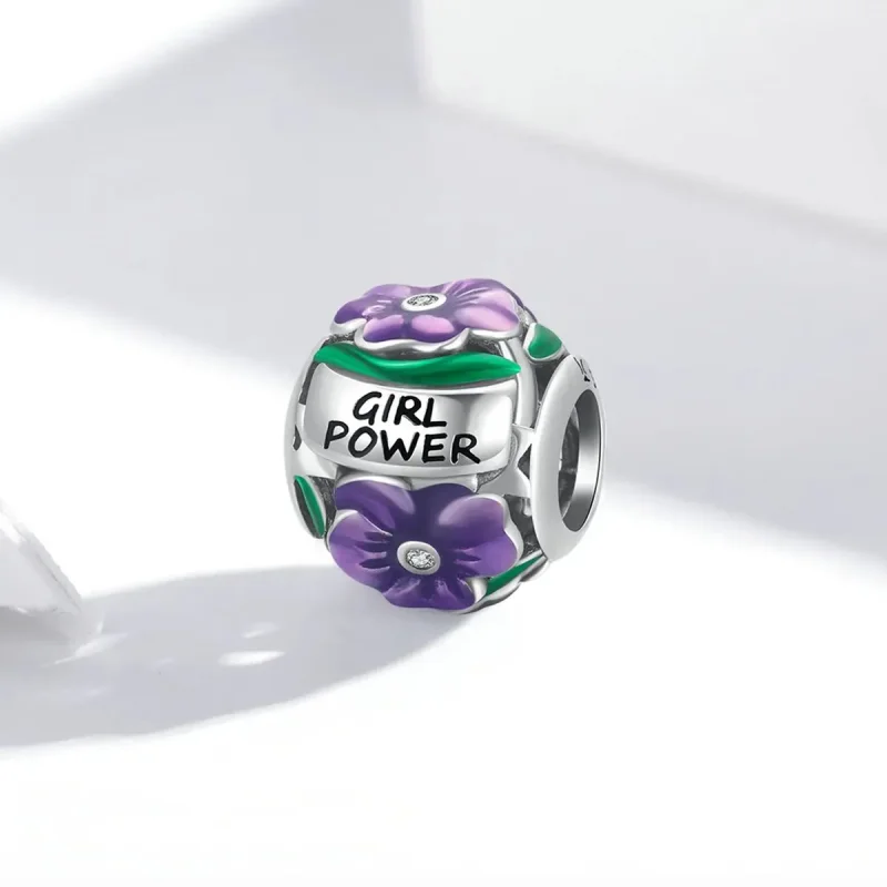 (zdjęcie do) Charms Typu Pandora Kobieca Moc - Fiolet - SCC2140 - Wyświetl 2