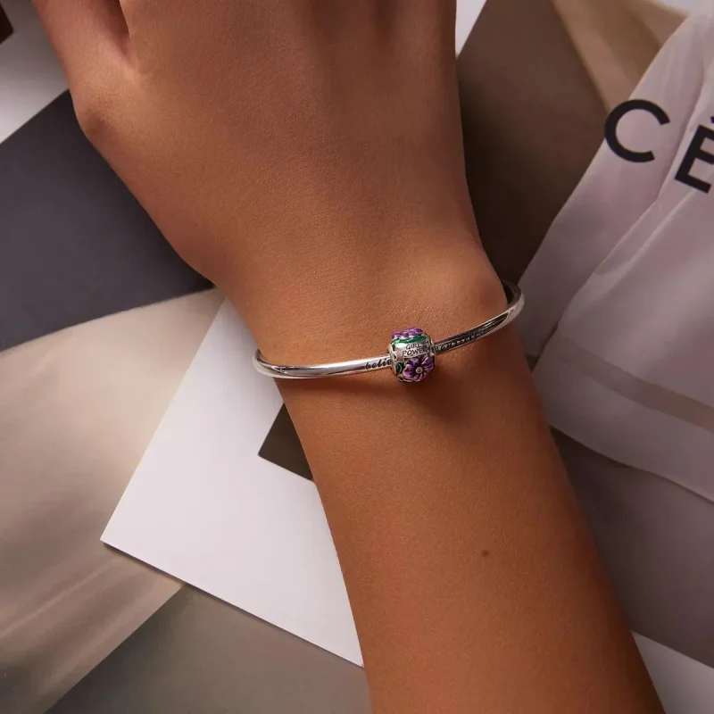 (zdjęcie do) Charms Typu Pandora Kobieca Moc - Fiolet - SCC2140 - Wyświetl 5