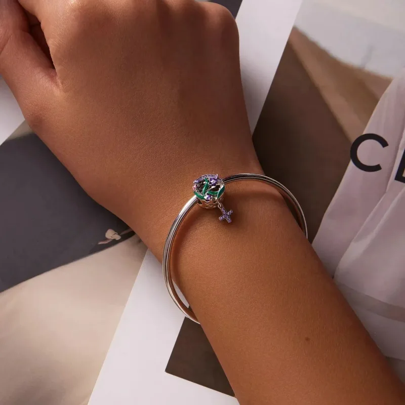 (zdjęcie do) Charms Typu Pandora Kobieca Moc - Kwiatowy Krzyż - SCC2142 - Wyświetl 5