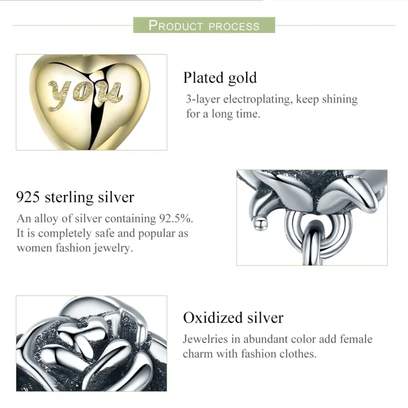 (zdjęcie do) Charms Typu Pandora Kocham cię - SCC455 - Wyświetl 7