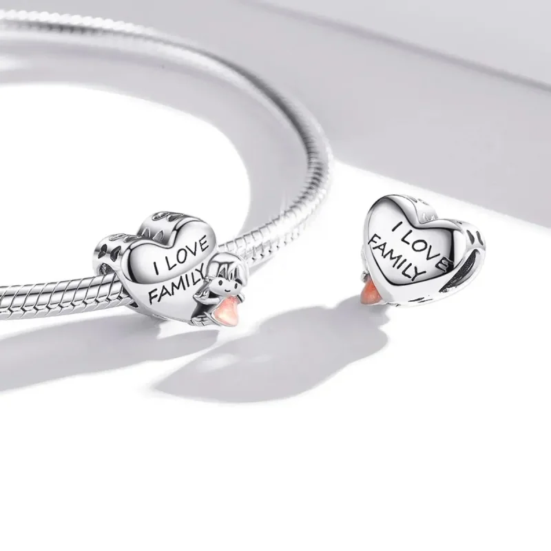 (zdjęcie do) Charms Typu Pandora Kocham mój dom - BSC478 - Wyświetl 4