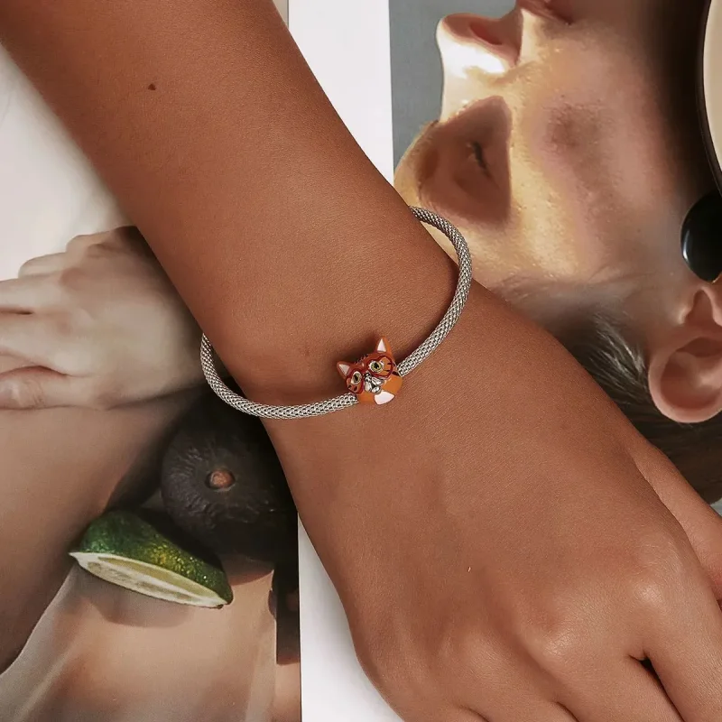 (zdjęcie do) Charms Typu Pandora Kochany Duży Pomarańczowy Kot - SCC2092 - Wyświetl 5