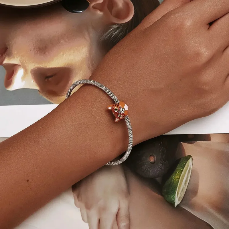 (zdjęcie do) Charms Typu Pandora Kochany Duży Pomarańczowy Kot - SCC2092 - Wyświetl 6