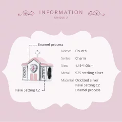 Charms Typu Pandora Kościół - SCC1810