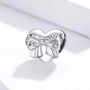 Charms Typu Pandora kokardka i miłość serca - BSC381