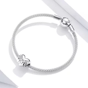 Charms Typu Pandora kokardka i miłość serca - BSC381