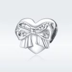 Charms Typu Pandora kokardka i miłość serca - BSC381