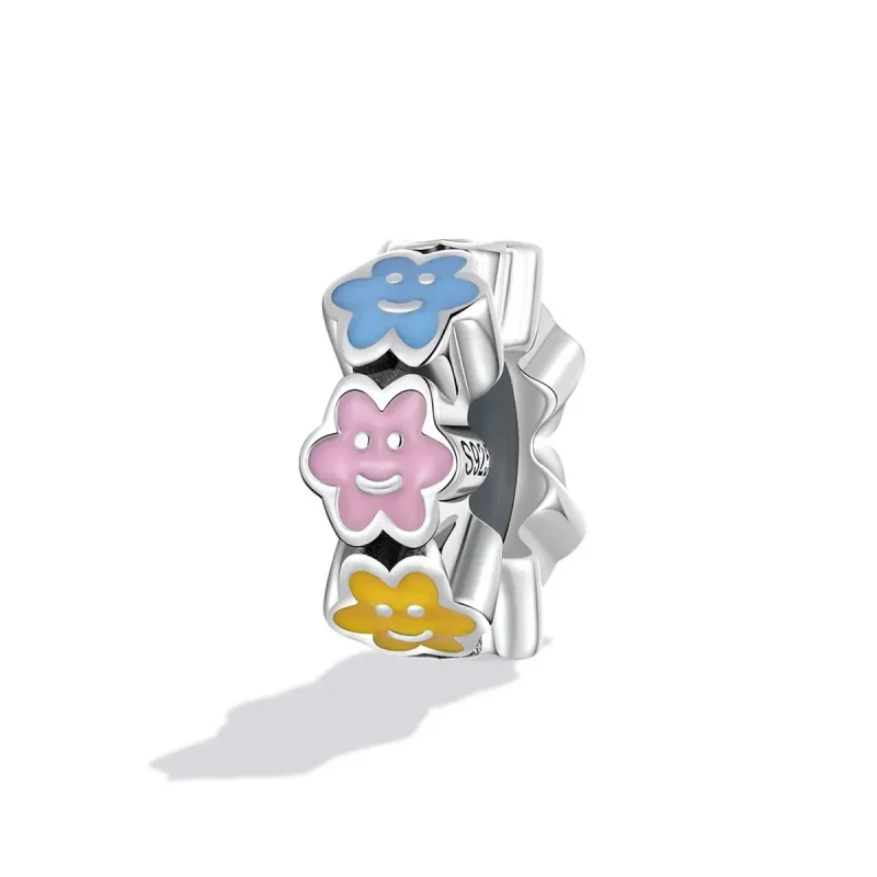 (zdjęcie do) Charms Typu Pandora Kolorowa chmura Smiley Face - SCC2188 - Wyświetl 2