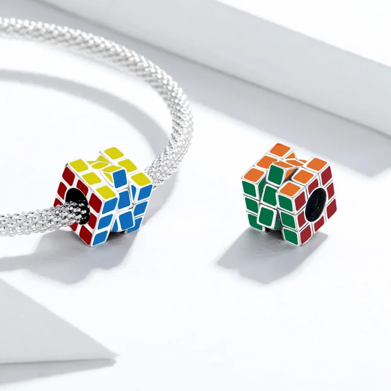 (zdjęcie do) Charms Typu Pandora Kolorowa kostka - SCC1640 - Wyświetl 4